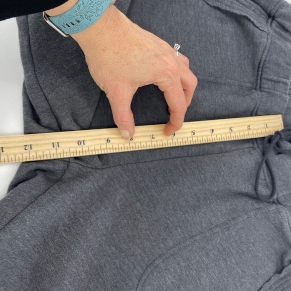 Hello Nite Leggings Joggers Burnout Women Sz Medium Cozy Gray Pull String Waist - Picture 12 of 13